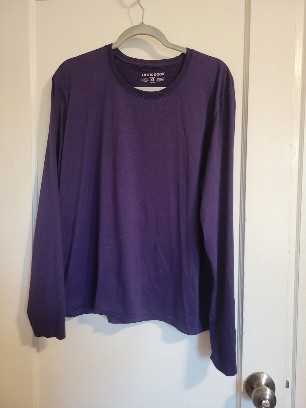 Life Is Good womens Long Sleeve Tee - Deep Purple